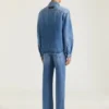 Couture-skjorte med søm i skyggevasket denim