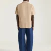 Couture-søm Indigoblå jeans med Givenchy-stempelprint