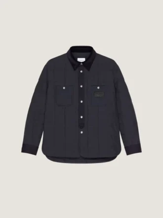 Couture-søm quiltet overskjorte Givenchy Paris-patch Couture-søm quiltet overskjorte Givenchy Paris-patch