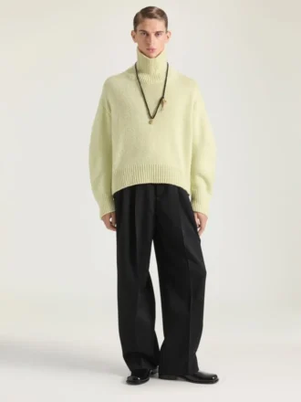 Couture-søm-rullekravesweater i alpaca og yakuld