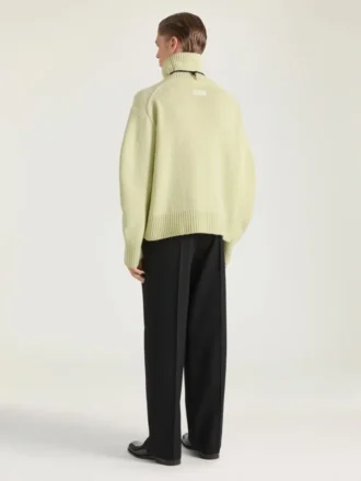 Couture-søm-rullekravesweater i alpaca og yakuld