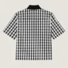 Couture-sømmet gingham-skjorte i bomuld Couture-sømmet gingham-skjorte i bomuld