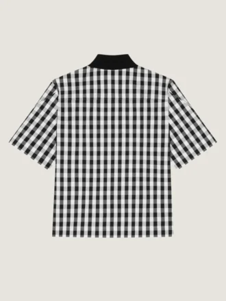 Couture-sømmet gingham-skjorte i bomuld