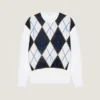 Couture-strikket argyle-sweater