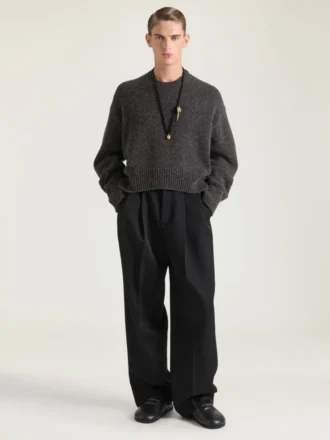 Couture-sweater med søm i alpaca og yakuld