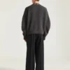Couture-sweater med søm i alpaca og yakuld