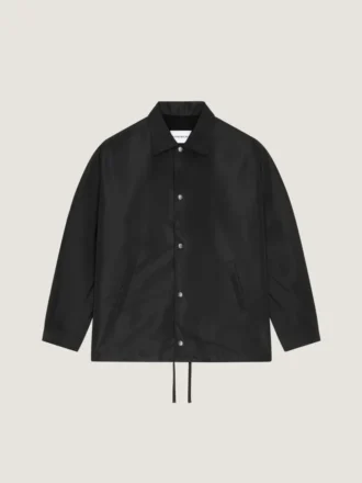 Couture-syet polyfaille-jakke med Givenchy Paris-patch