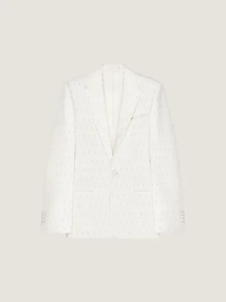 dekoreret jakke med enkeltradet knaplukning i uld og mohair 1 330x440 - Dekoreret jakke med enkeltradet knaplukning i uld og mohair