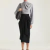 Draperet sweater i uld Draperet sweater i uld