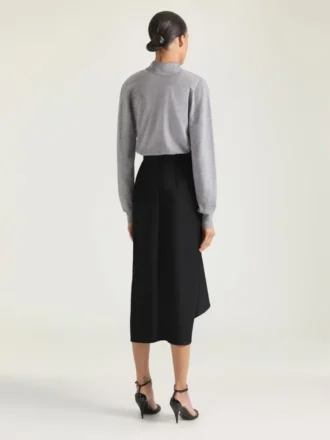 Draperet sweater i uld Draperet sweater i uld