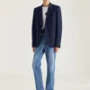 Enkeltradet blazer i uld og mohair