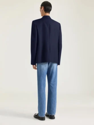 Enkeltradet blazer i uld og mohair