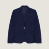 Enkeltradet blazer i uld og mohair