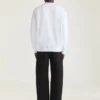 Fleece-sweatshirt med surrealistisk print