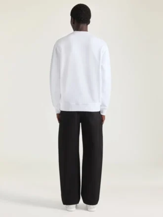Fleece-sweatshirt med surrealistisk print