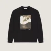 Fleece-sweatshirt med surrealistisk print Fleece-sweatshirt med surrealistisk print