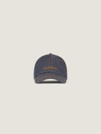 Givenchy-broderet kasket i denim