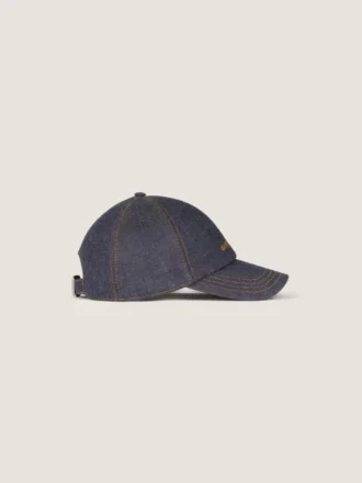 Givenchy-broderet kasket i denim