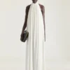 Halter-aftenkjole i crepe cady Halter-aftenkjole i crepe cady