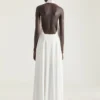 Halter-aftenkjole i crepe cady Halter-aftenkjole i crepe cady
