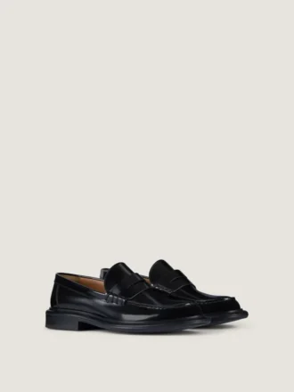 Herre-loafers i børstet læder Herre-loafers i børstet læder