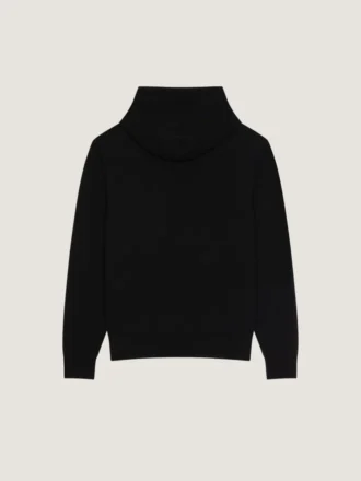Hoodie i uld og kashmir med broderet Givenchy Paris