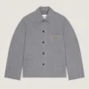Jakke i sildebensmønstret denim med broderet Givenchy Paris Jakke i sildebensmønstret denim med broderet Givenchy Paris