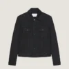 Jakke i sort denim Jakke i sort denim