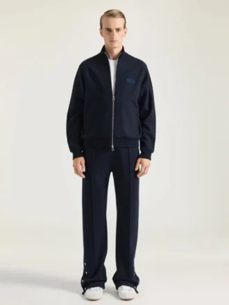 Sweatshirt med lynlås i uld og kashmir med Givenchy-patch