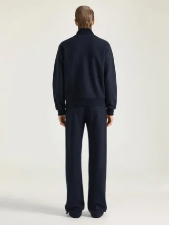 Sweatshirt med lynlås i uld og kashmir med Givenchy-patch