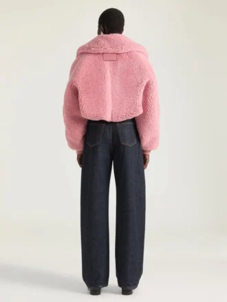 Kort blouson i shearling-look