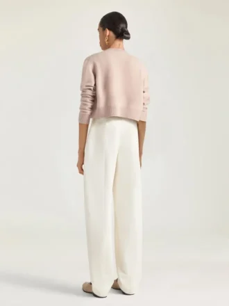 Kort cardigan i uld og kashmir Kort cardigan i uld og kashmir