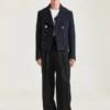 Kort peacoat i uld