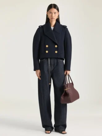 Kort peacoat i uld