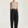 Kort tanktop i bomuld med Givenchy Paris-print