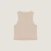 Kort tanktop i bomuld med Givenchy Paris-print