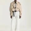 Kort trenchcoat i bomuld
