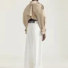 Kort trenchcoat i bomuld