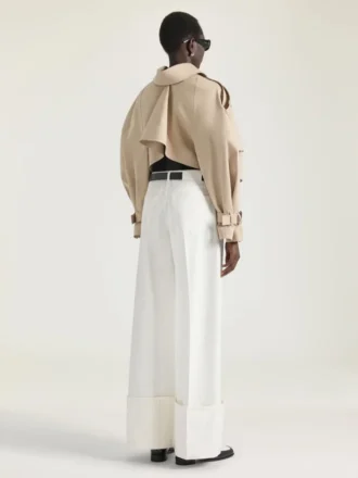 Kort trenchcoat i bomuld