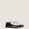 Label-loafers i læder og canvas