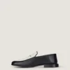 Label-loafers i læder og canvas