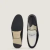 Label-loafers i læder og canvas