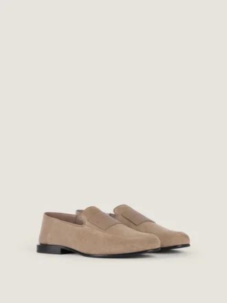 Label-loafers i ruskind Label-loafers i ruskind