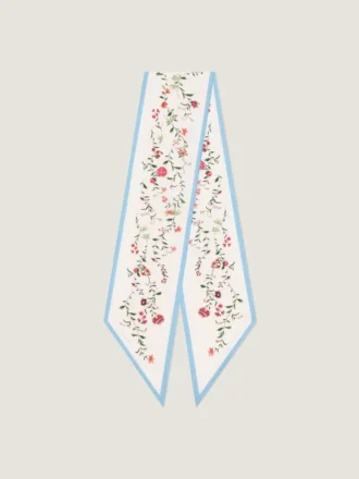 Maxi-bandeau i silke med blomsterprint