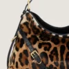 Mellemstor Voyou Bag i pony-effekt læder med leopardmønster Mellemstor Voyou Bag i pony-effekt læder med leopardmønster