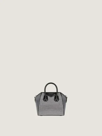 Micro Antigona Bag i satin med strass