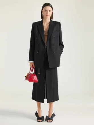 Midi-bukseskirt i uld og mohair