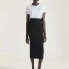 Midi-kjole i crepe cady Midi-kjole i crepe cady