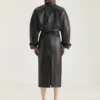 Midi-pencilskirt i læder Midi-pencilskirt i læder
