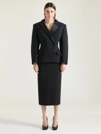 Midi-pencilskirt i uld